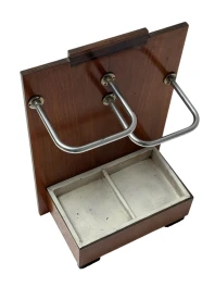 Walnut Art Deco Modernist Umbrella Stand, 1930s